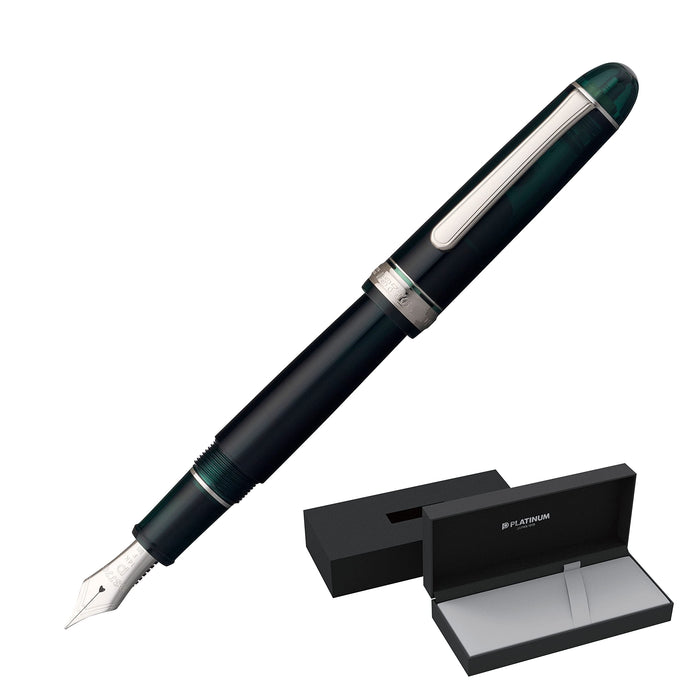 Platinum Fountain Pen #3776 Century Rhodium Laurel Green Fine PNB-18000CR #41-2_3