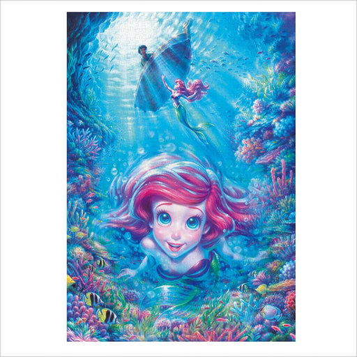 1000 pcs Jigsaw puzzle Disney Ariel Little Mermaid Blue eyes in love ‎D1000-082_1