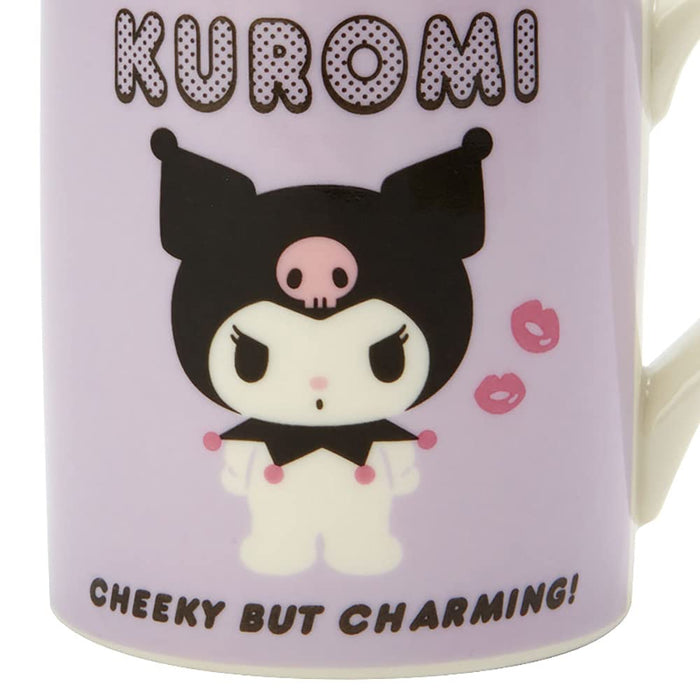 Sanrio Kuromi Mug Cup 220ml porcelain Microwave Safe 10.3x7.2x8.2cm 033642 NEW_4