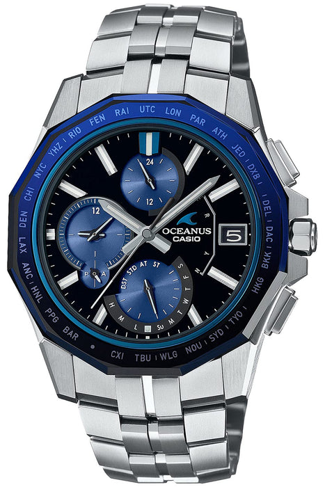 CASIO OCEANUS Manta OCW-S6000-1AJF Solar Radio Men's Watch Bluetooth Titanium_1