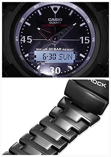 CASIO G-SHOCK AWM-500-1AJF Solar Radio Men's Watch Stainless Steel Black NEW_3