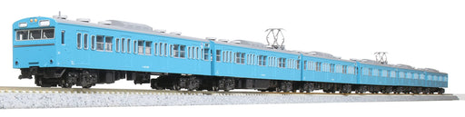 KATO N Gauge Series 103 Sky Blue 4-Car Set 10-1743A Model Railroad Train NEW_2