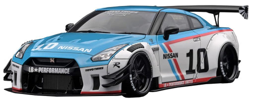 ignition model 1/43 LB-WORKS Nissan GT-R R35 type 2 White/Blue Model Car IG2555_1