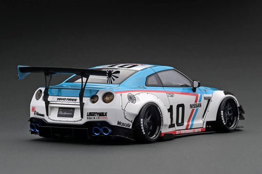 ignition model 1/43 LB-WORKS Nissan GT-R R35 type 2 White/Blue Model Car IG2555_2