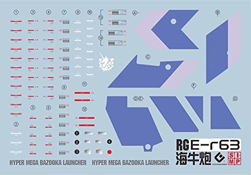 Fluorescence!! Decal for 1/144 Hi-ν Gundam dedicated Hyper Mega Bazooka Launcher_1
