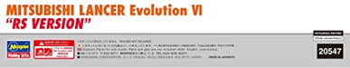 Hasegawa 1/24 MITSUBISHI LANCER Evolution VI RS VERSION Model kit HA20547 NEW_4