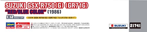 Hasegawa 1/12 Suzuki GSX-R750 (G) (GR71G) Red / Blue Color Plastic Model 20552_7