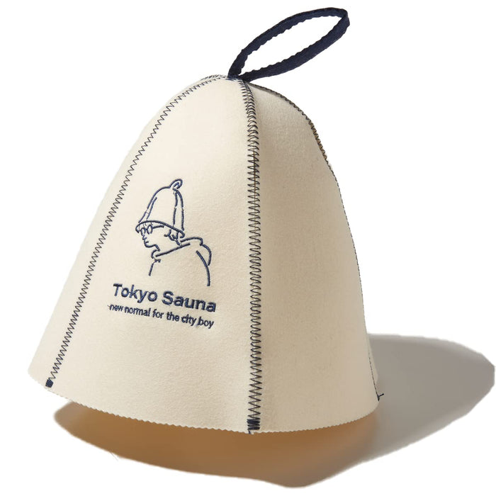 Tokyo Sauna Sauna Hat 100% Wool Washmachine-Safe Sauna Cap Unisex Adult White_1