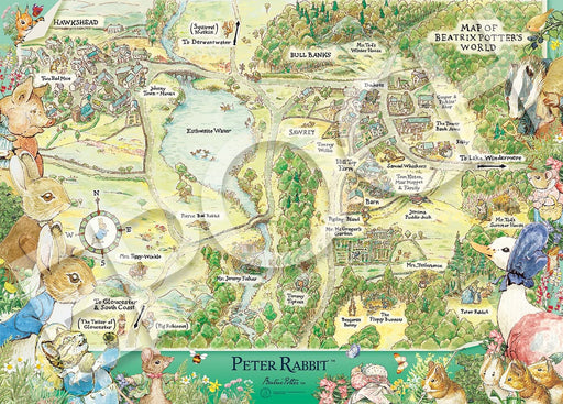 EPOCH 500pc Jigsaw Puzzle Peter Rabbit Map of Beatrix Potter's World ‎06-515S_1