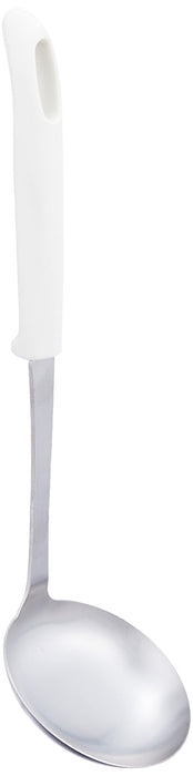Shimomura Kogyo Made in Japan Easy-to-use Ladle AOT-240 White Stainless Steel_1