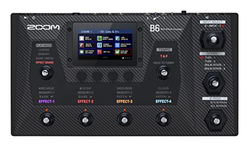 Zoom B6 Bass Guitar Multi-Effects Pedal Processor Full-color LCD Touchscreen NEW_1