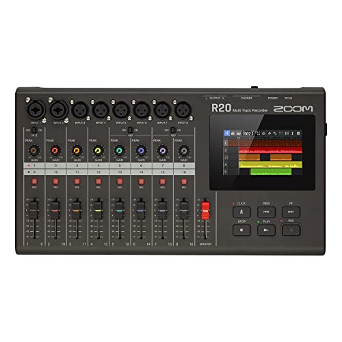 ZOOM R20 Multi-Track Recorder USB Audio Interface Full-color LCD Touchscreen NEW_1