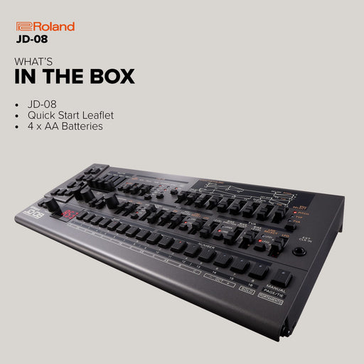 Roland JD-08 Boutique Sound Module Synthesizer Black Epic&Impressive Controller_2