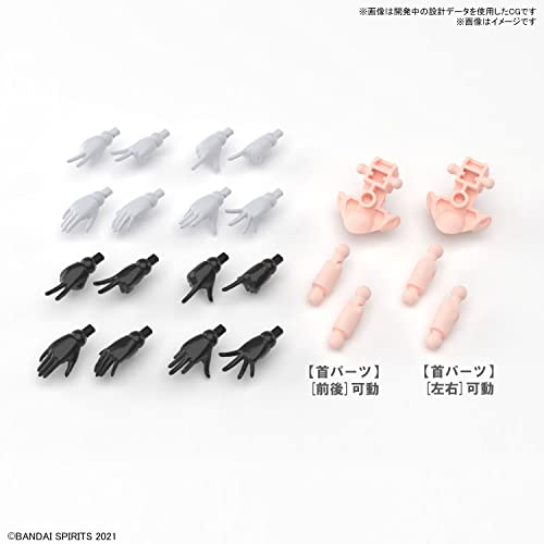 30MS Option Hand Parts [White/Black] (Plastic model) NEW from Japan_2