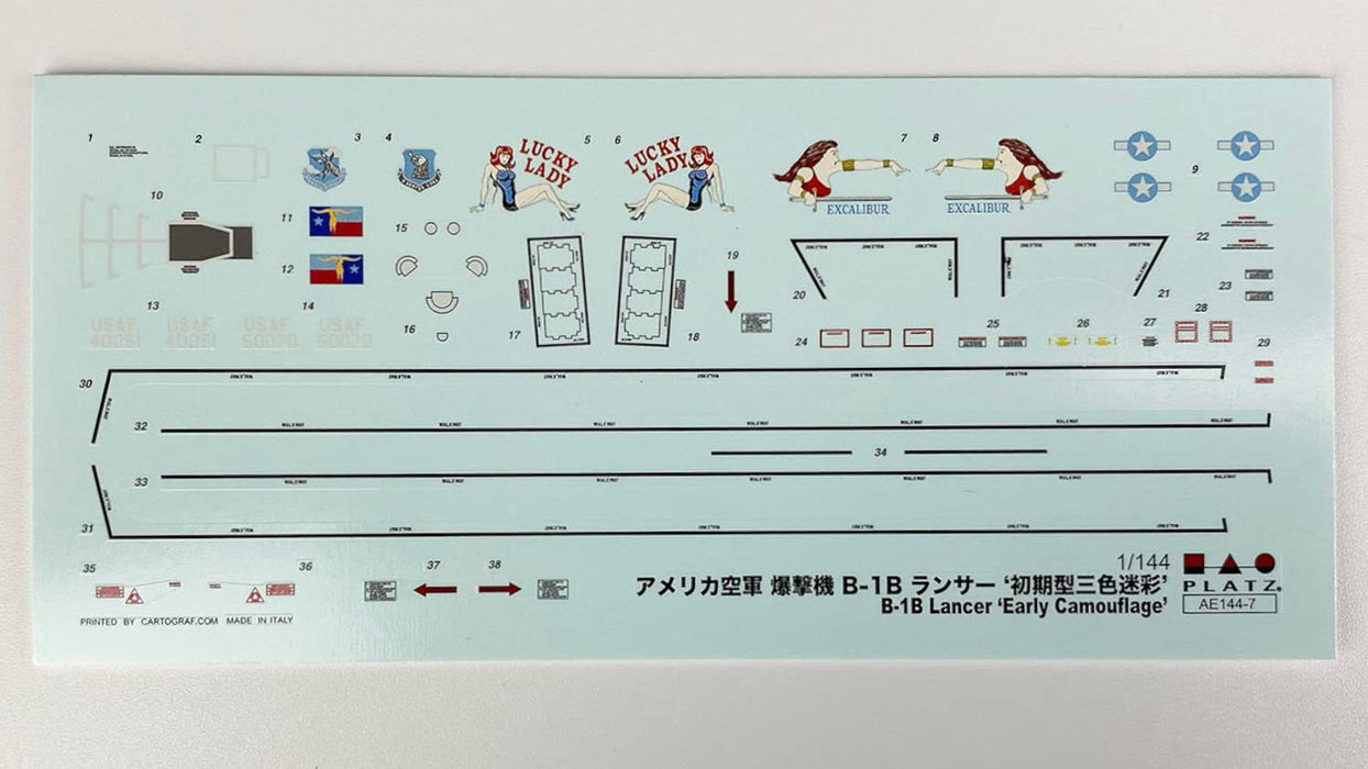 1/144 USAF Bomber B-1B Lancer 337th BS Strategic camouflage scheme kit AE144-7_7