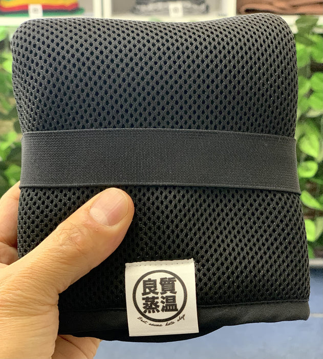 Folding Sauna Mat Black 3D Mesh Triple Compact Washable Polyester Made in Japan_2