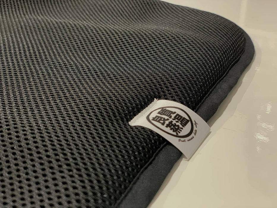 Folding Sauna Mat Black 3D Mesh Triple Compact Washable Polyester Made in Japan_4