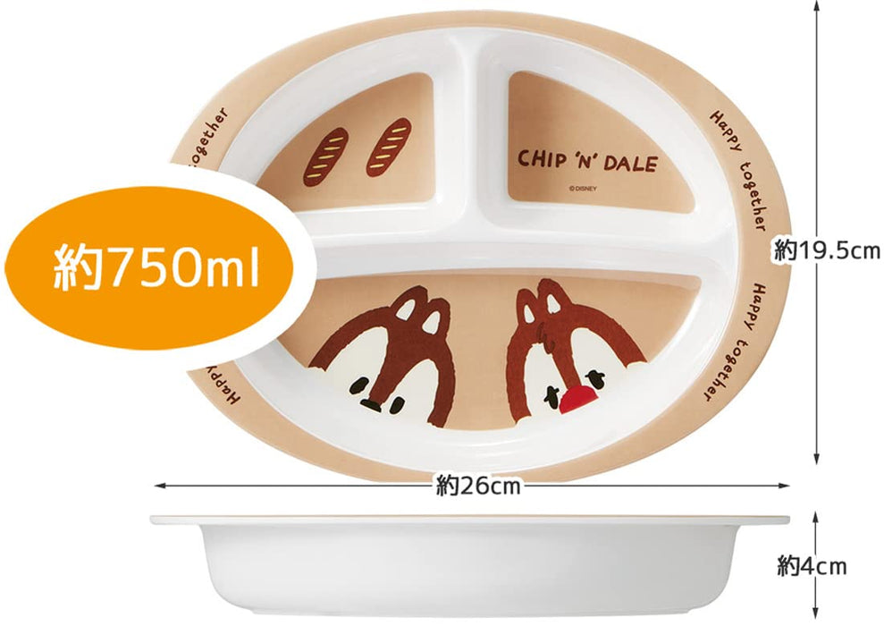 Skater Children's Plate Melamine Lunch Plate 750ml Chip 'n' Dale M370-A NEW_5