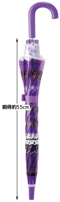 Skater Long Vinyl Umbrella 55cm Kuromi Sanrio fiberglass Handle 90x55cm UBV3-A_5