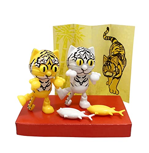 Plastic Model Cat Egg Yellow Tiger & Rice White Tiger NEW from Japan_1