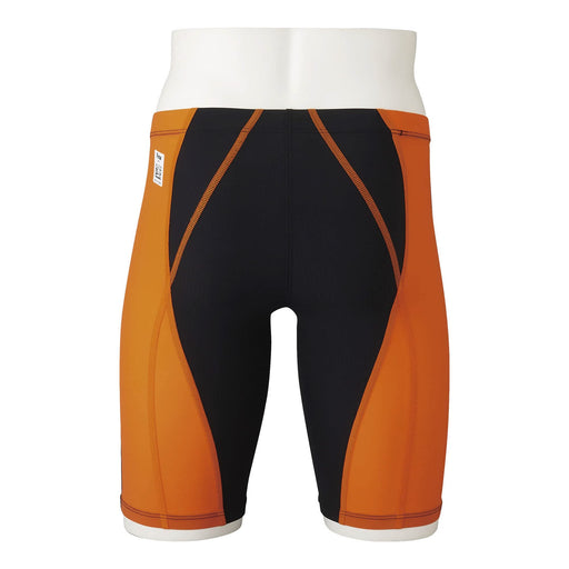 MIZUNO N2MB2011 Men's Swimsuit MX SONIC alphaII Half Spats Black/Orange S Nylon_2