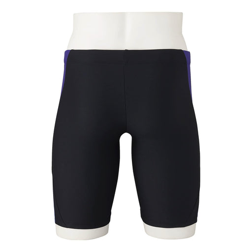 MIZUNO N2JB2101 Men's Swimsuit STROKE ONE Half Spats Inseam 23cm BlackxPurple XL_2