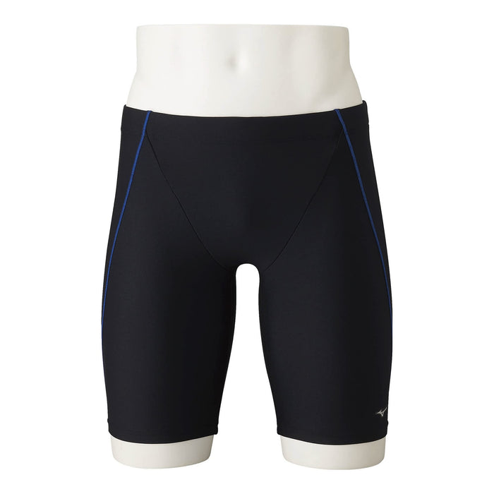 MIZUNO N2JB2101 Men's Swimsuit STROKE ONE Half Spats Inseam 23cm BlackxPurple XL_3