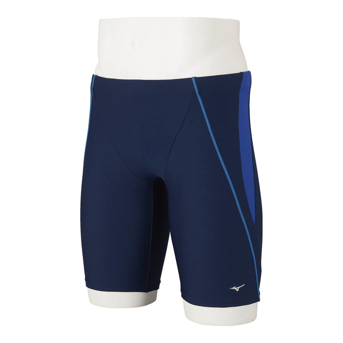 MIZUNO N2JB2101 Men's Swimsuit STROKE ONE Half Spats Inseam 23cm Navy x Blue M_1