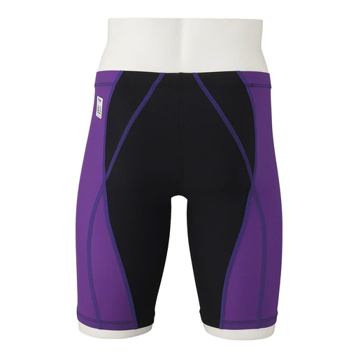 MIZUNO N2MB2011 Men's Swimsuit MX SONIC alphaII Half Spats Black/Violet Size M_2