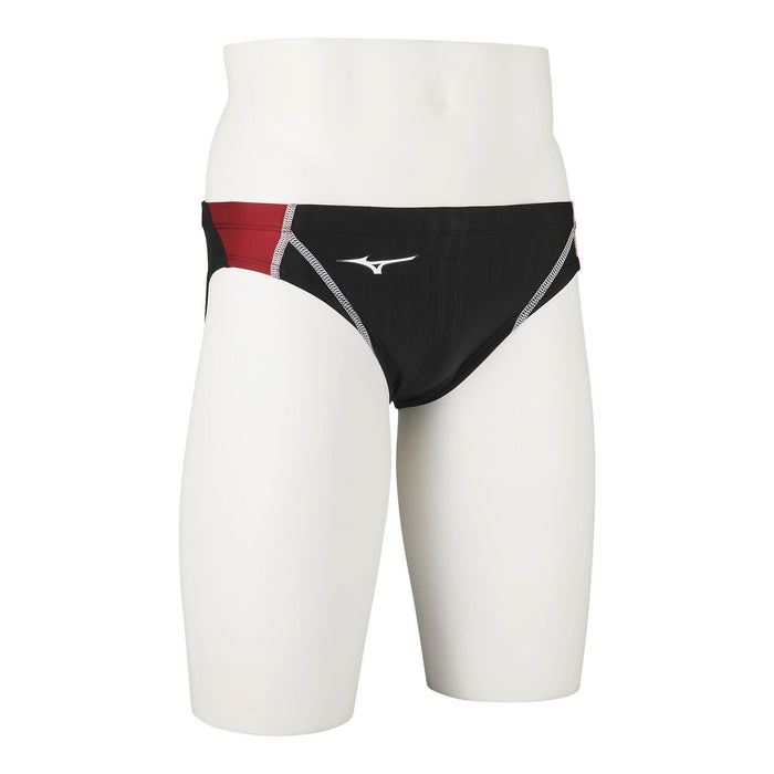 MIZUNO N2MB1025 Men's Swimsuit Stream Ace V Pants Black/Red Size XL Polyester_4