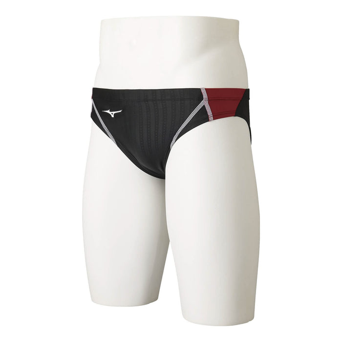 MIZUNO N2MB1025 Men's Swimsuit Stream Ace V Pants Black/Red Size S Polyester NEW_3