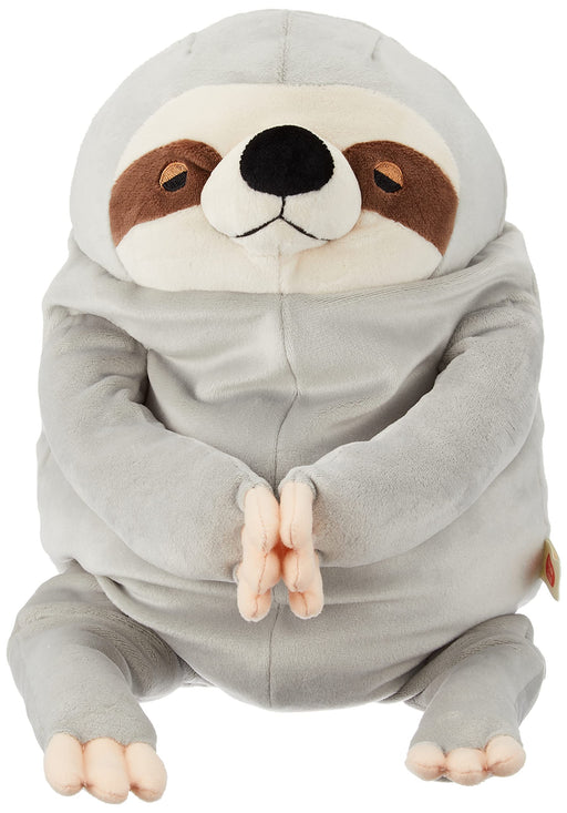 Shinada Global Mochi Namake Gray Large size Polyester MONK-0350G H30cm sloth NEW_1