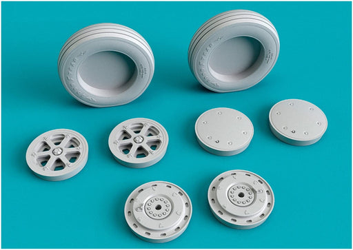 1/32 F-4F/FM-2 Wildcat Wheels Set Type 1 Weighted Plastic Model Parts RSK32-0334_1