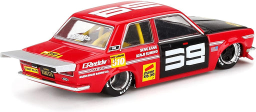 MINI GT 1/64 Datsun 510 Pro Street SK510 Red Kaido House LHD Diecast Car NEW_2
