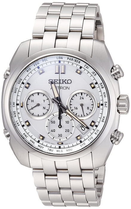 SEIKO Astron SBXY025 Solar Radio men Watch Pure Titanium Chronograph Silver NEW_1