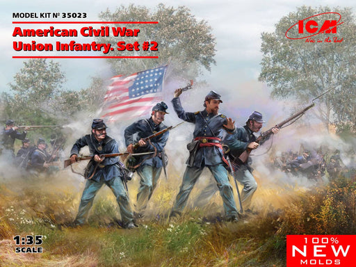 ICM 1/35 American Civil War Union Infantry. Set #2 Plastic Model Kit ICM35023_2