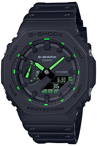 CASIO G-SHOCK GA-2100-1A3JF NEON ACCENT Series Green Watch Octagon Bezel NEW_1