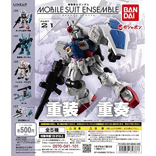 Mobile Suit Gundam ENSEMBLE Part 21 Capsule Toy 5 Types Comp Set Mini Figure NEW_1