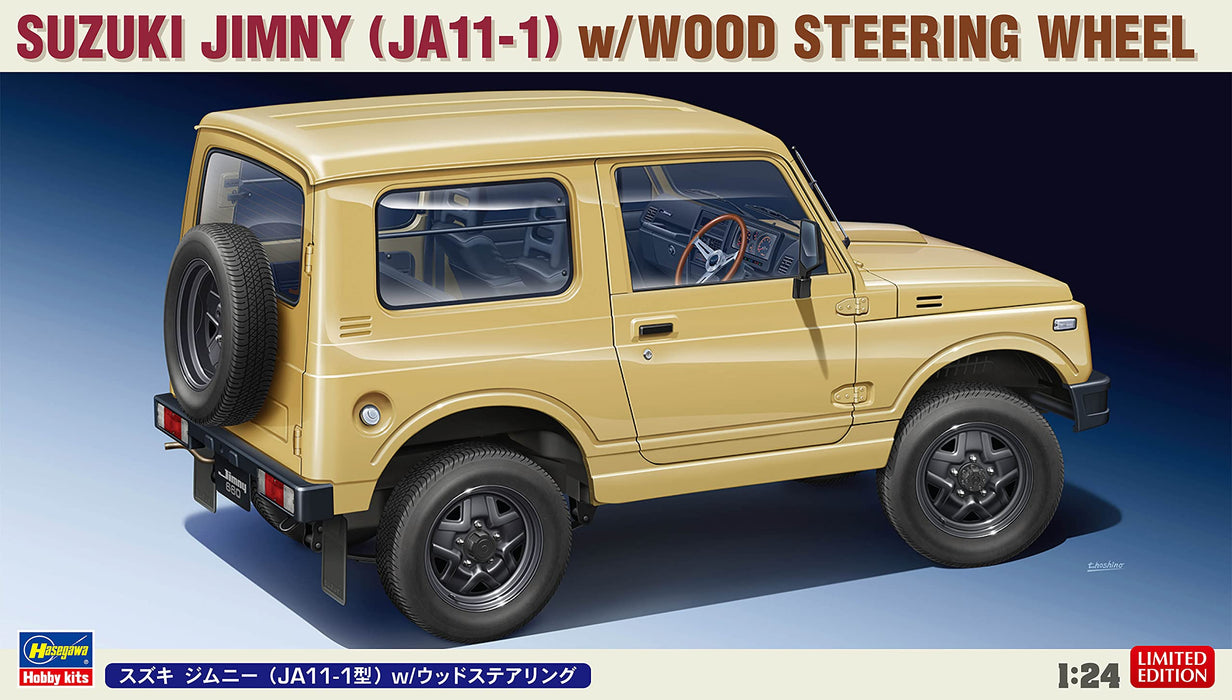 Hasegawa 1/24 SUZUKI JIMNY JA11-1 w/ WOOD STEERING WHEEL Model kit 20568 NEW_6