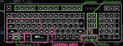 BitTradeOne bitFerrous 108 Key Gaming Keyboard BFKB108ILBK2 Death Illuminator_5
