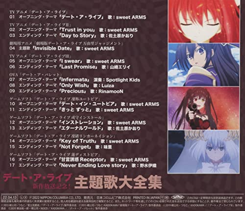 [CD] Date A Live Shinsakuhousoukinen! Theme Song Collection / sweet ARMS NEW_2