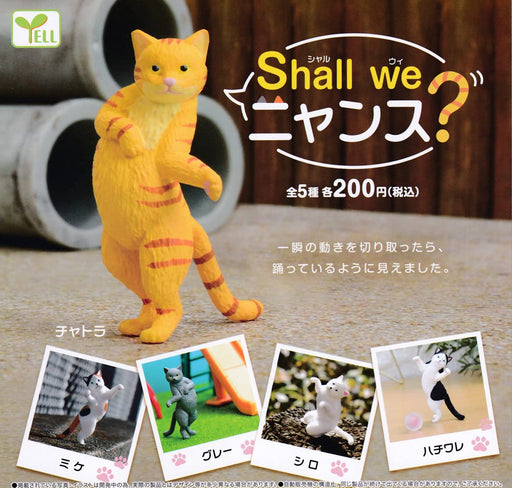Yell Shall we Nyans Figure Set of 5 Cat Figure Full Complete Set Gashapon toys_1