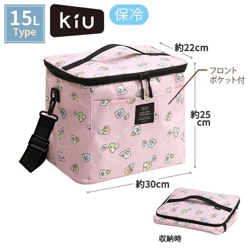 San-X Sumikko Gurashi x KiU Cooler Bag 15L CA26002 Pink 22x30x25cm Polyester NEW_2