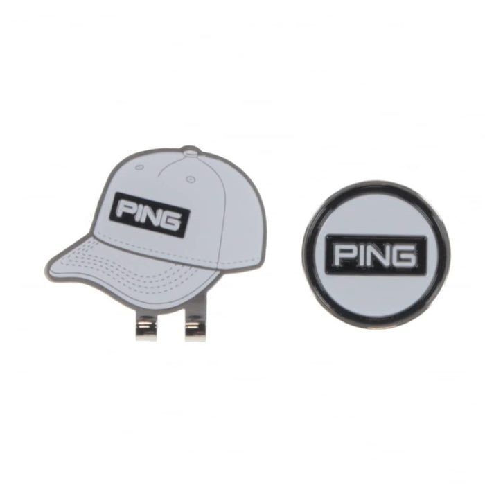 PING AC-U226 36221-01 Golf Cap Marker White Candy Bar Cap Style Iron Magnet NEW_3