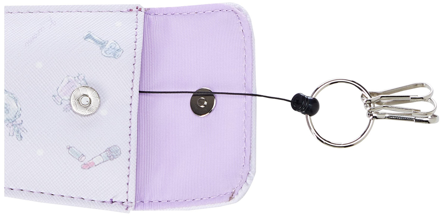 Aldie Sanrio SR1-6KU Women's Kuromi Key Case with Reel H12xW7xD1cm 3-hook NEW_3