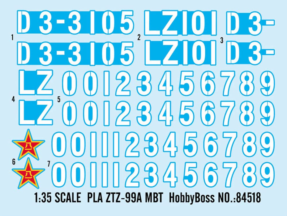 Hobby Boss 1/35 PLA ZTZ-99A MBT 'Practice Equipment' Plastic Model Kit 84518 NEW_3