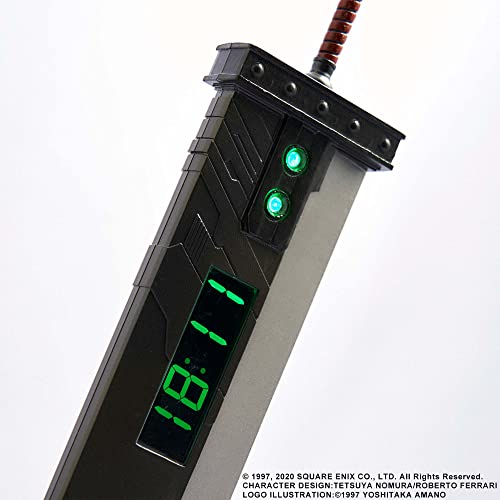 SQUARE ENIX FINAL FANTASY VII REMAKE Digital Clock BUSTER SWORD 1m USB Cable NEW_2