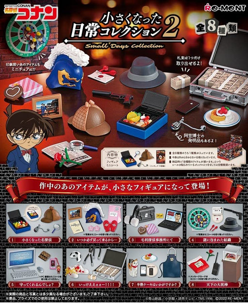 Re-Ment Detective Conan Small Days collection 2 Set of 8 pieces Complete BOX NEW_1