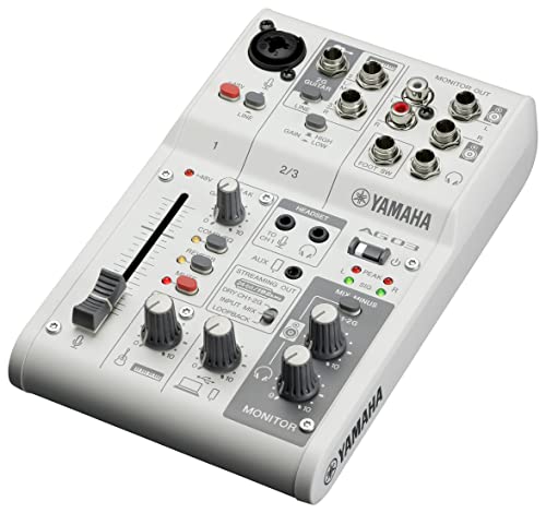 YAMAHA AG03MK2 W White 3ch Live Streaming Mixer USB-C 3.5mm Audio Interface NEW_1
