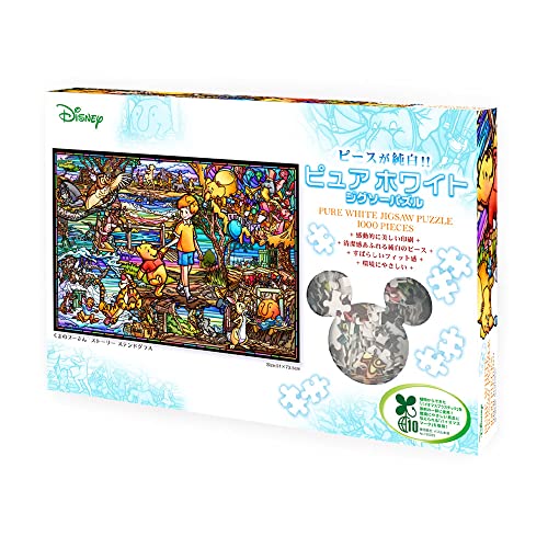 1000 Piece Jigsaw Puzzle Disney Winnie the Pooh Story Stained Glass Tenyo NEW_1